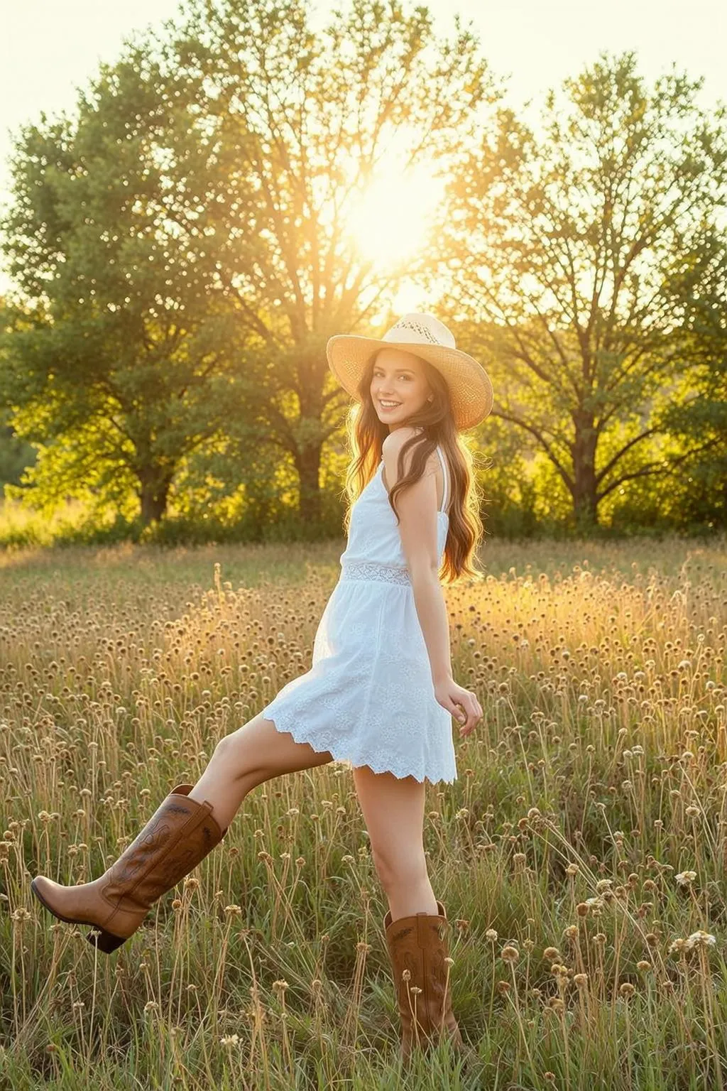 Lace Camisole Dress in Tall Grass