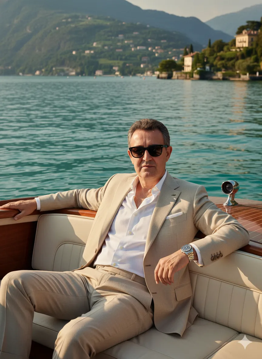 Sunglasses On Luxury Boat Portrait