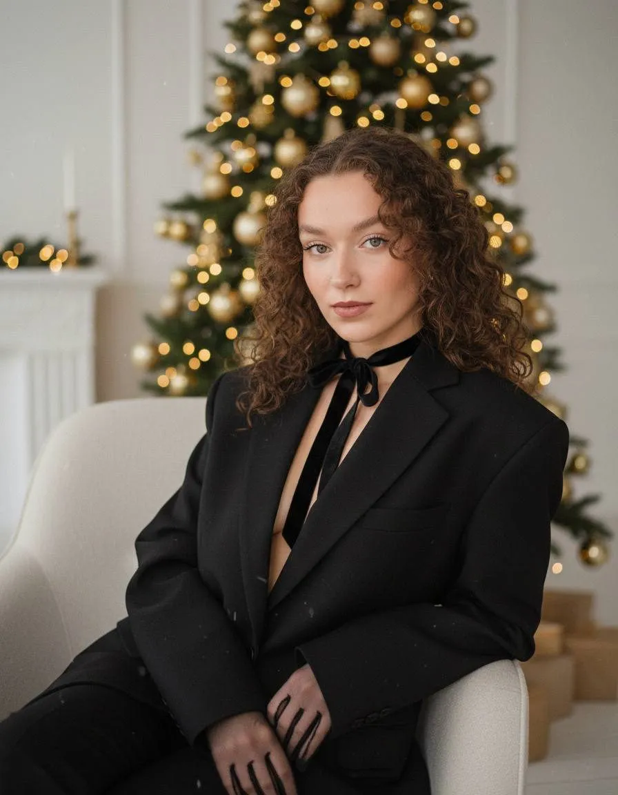 Deep Neckline Fashion Portrait