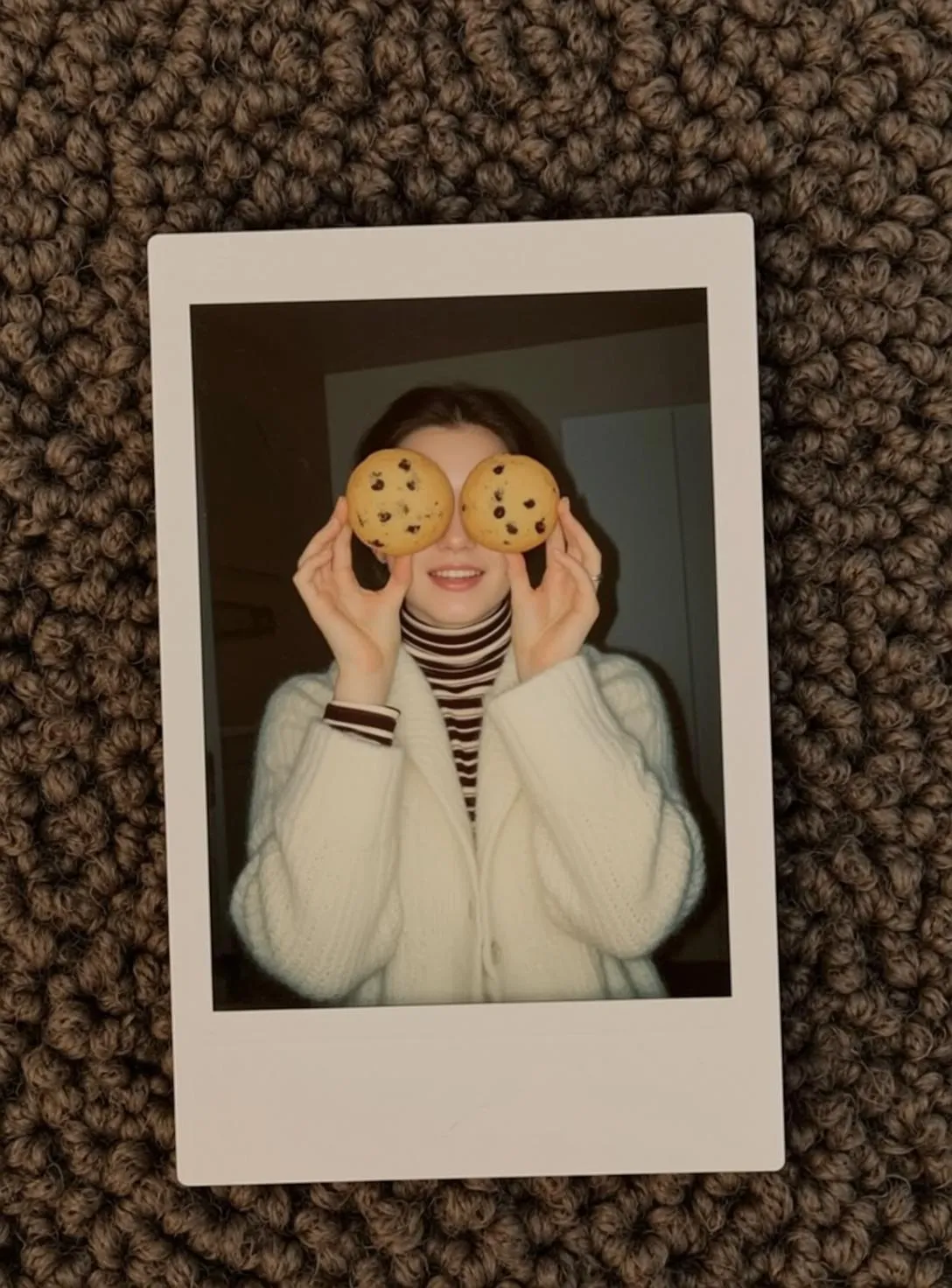 Cookies Over Eyes Cozy Portrait