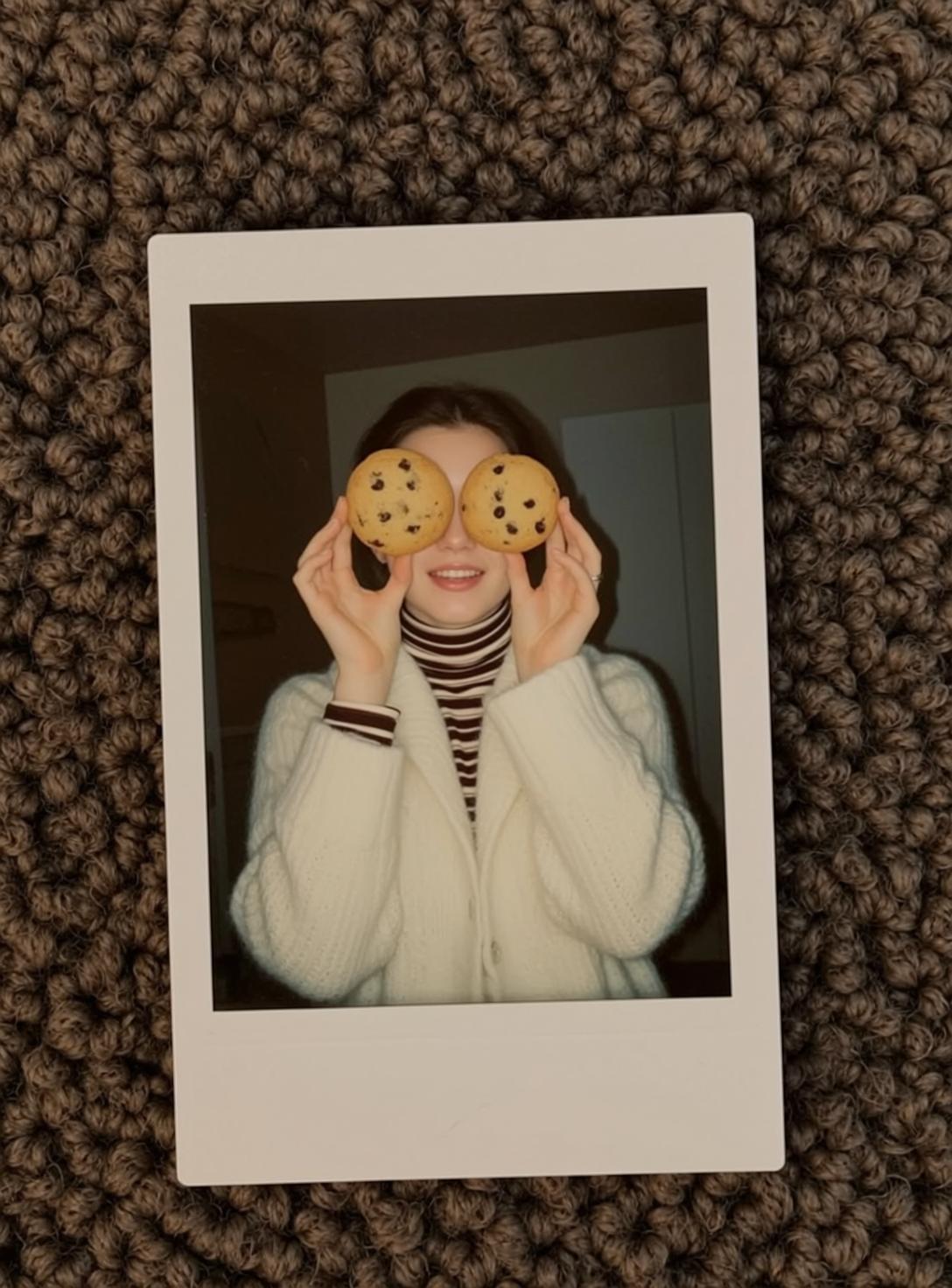 Cookies Over Eyes Cozy Portrait