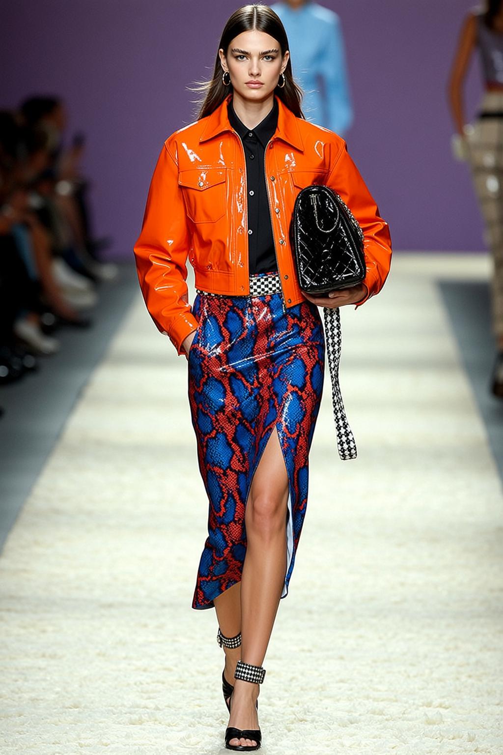 Fashion Week Long Dark Brown Center-parted Fair