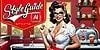 Retro Diner Woman With Pickle And Banner