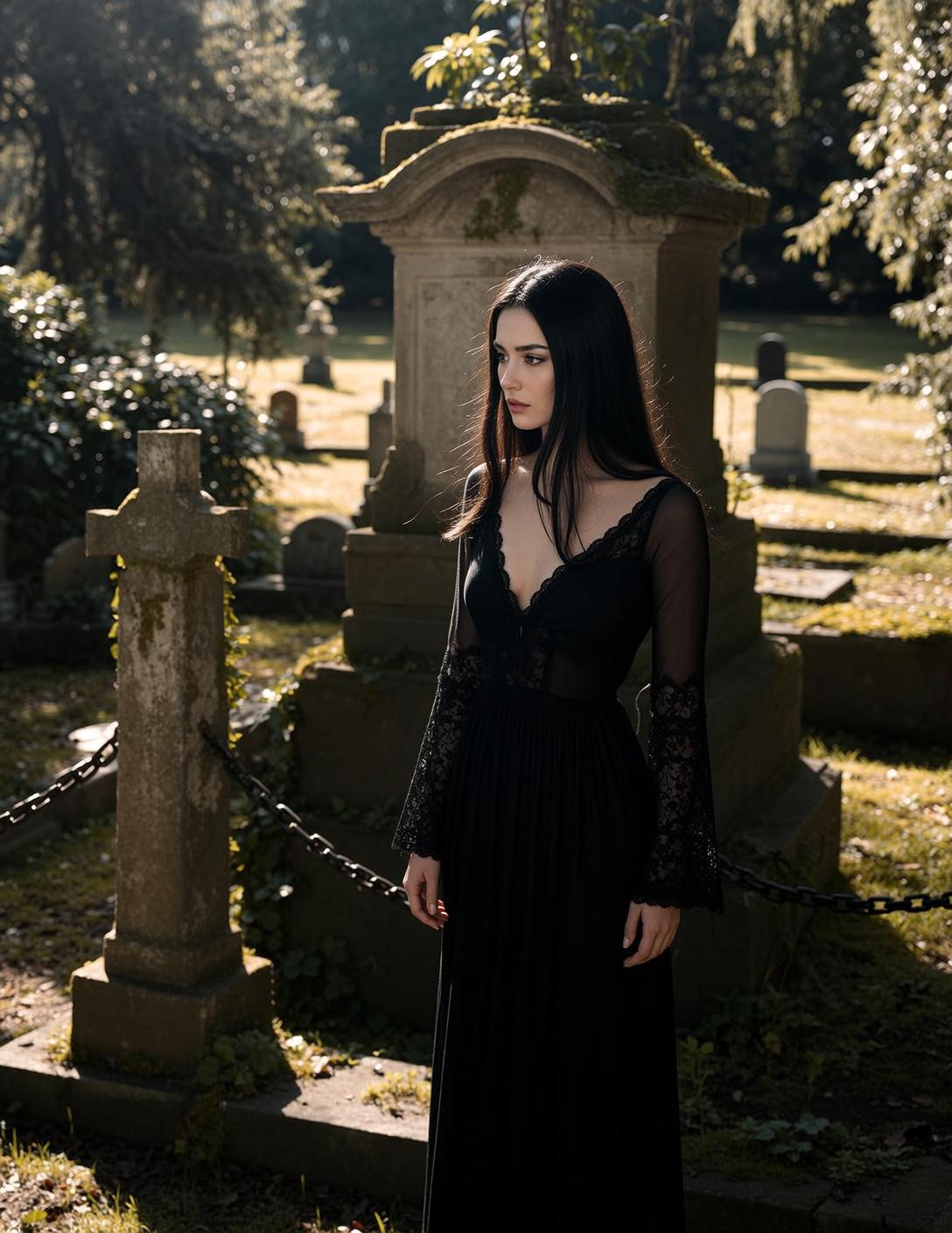 Cemetery Dress Portrait