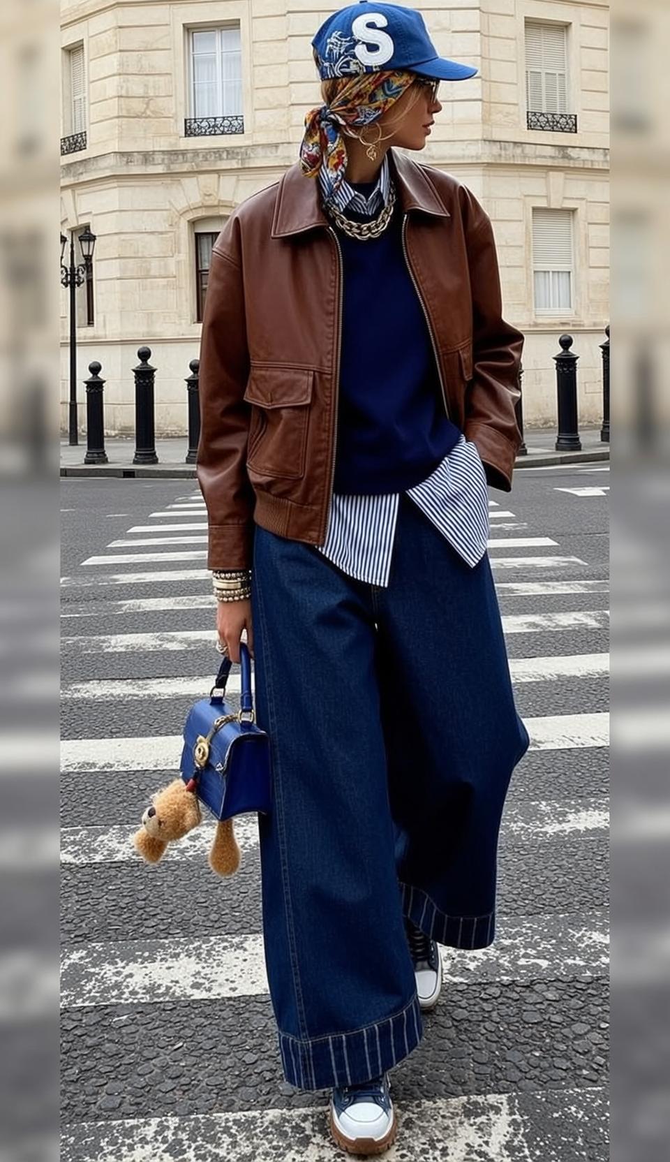 Fashion Week Blonde Fair Navy Blue Sweatshirt