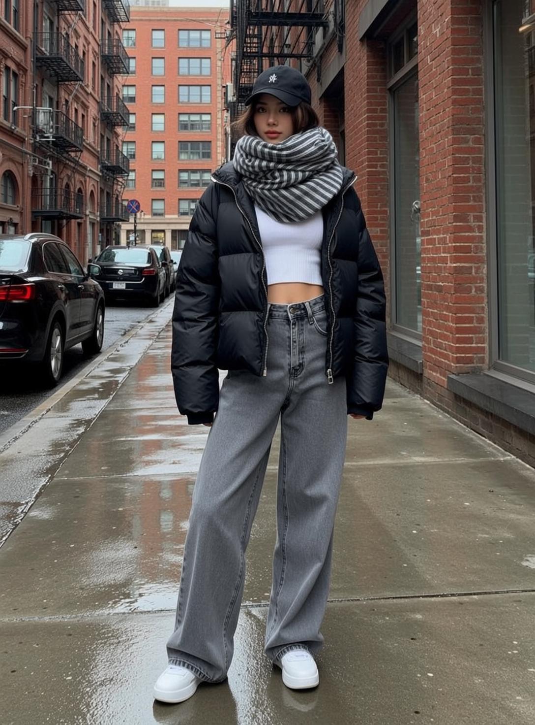 Puffer Jacket City Street