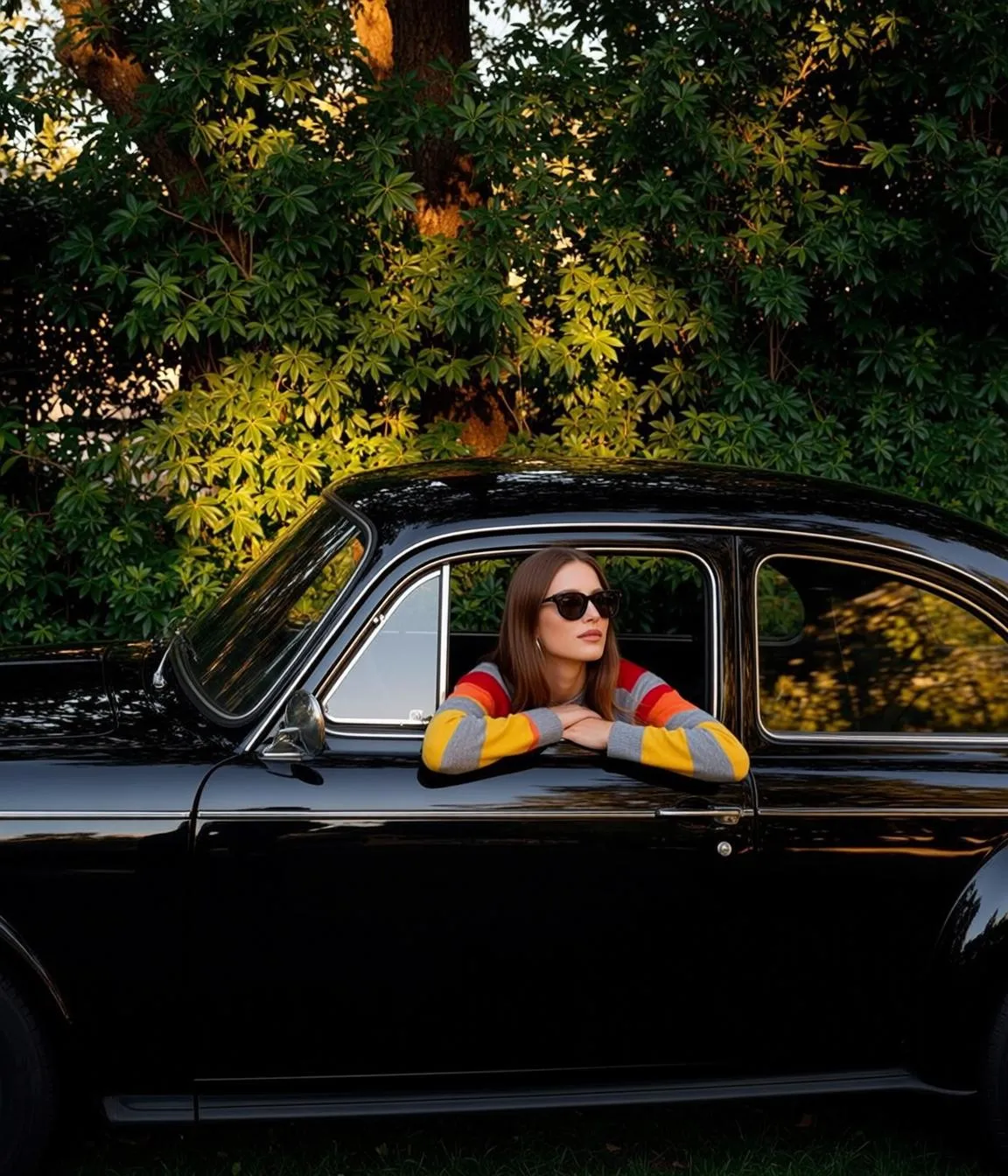 Sunglasses And Earrings By A Car