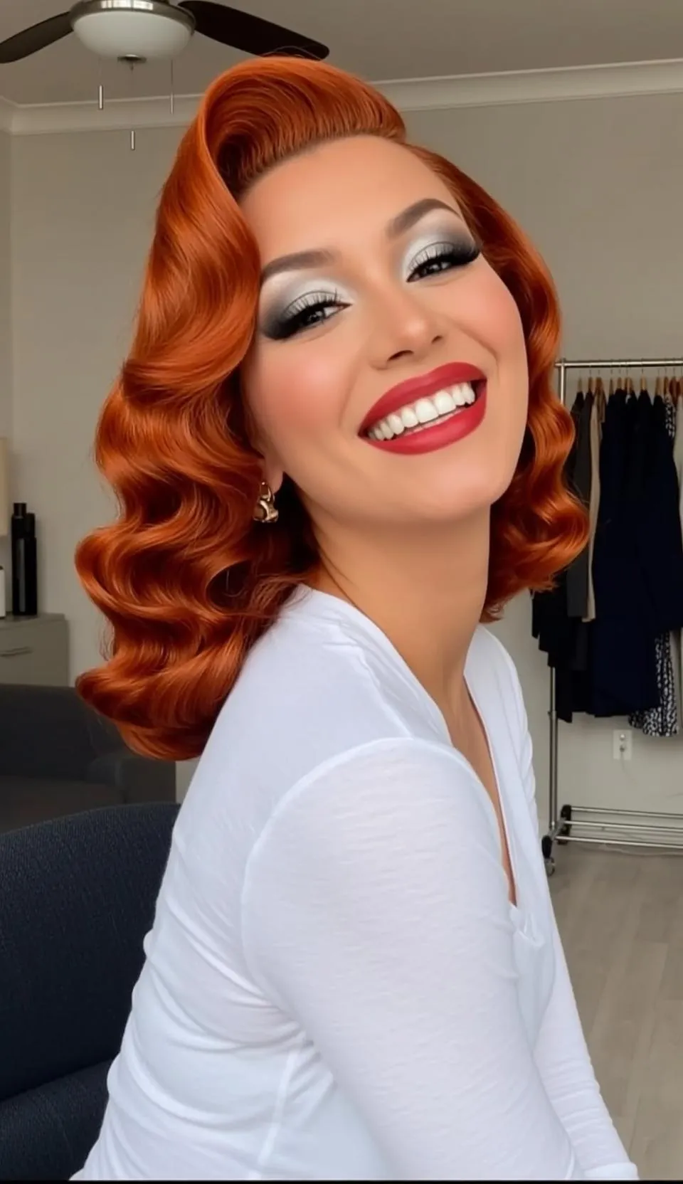 Makeup And Earrings In Fashion Portrait
