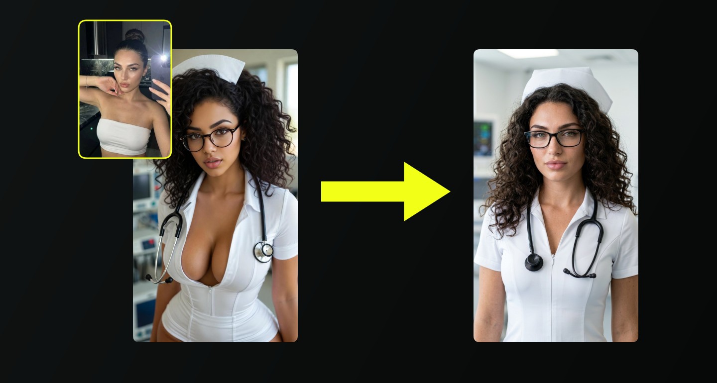 Lily remix walkthrough for Nurse With Curly Hair And Stethoscope Medical Setting