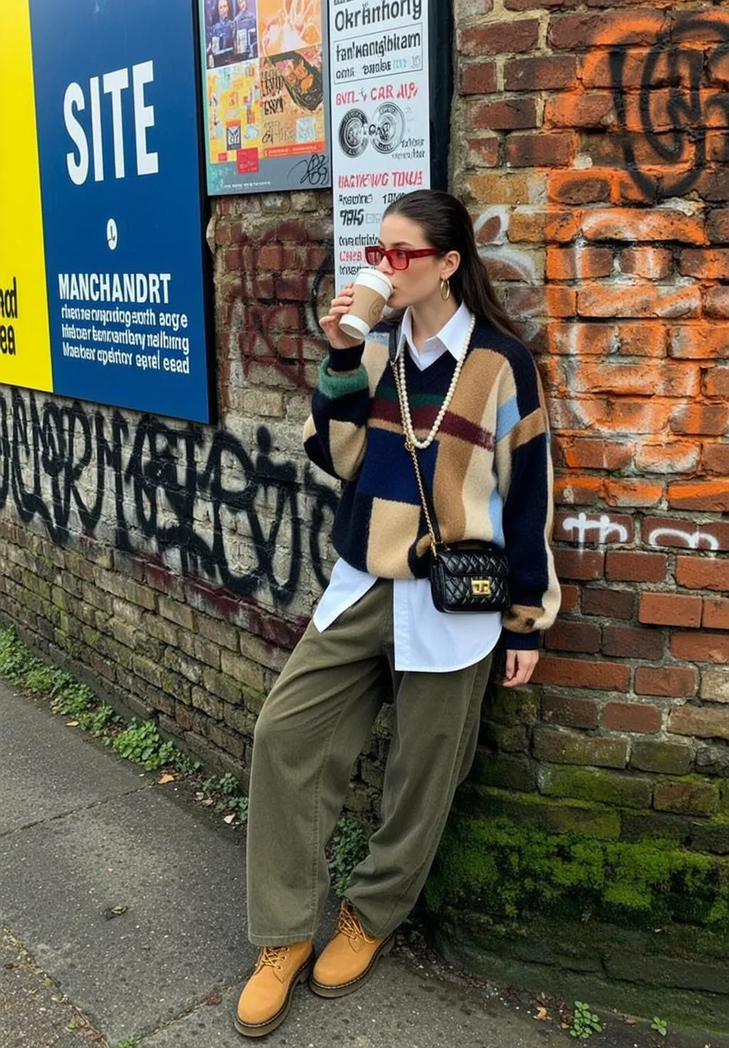 Sunglasses And Necklace On A Street