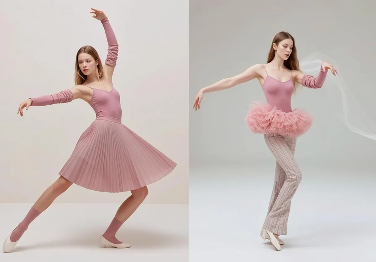 Balletcore Left Captured Dynamic Ballet Pose Her