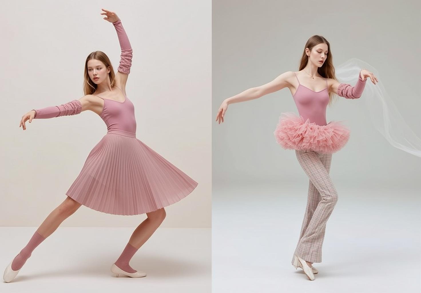 Balletcore Left Captured Dynamic Ballet Pose Her