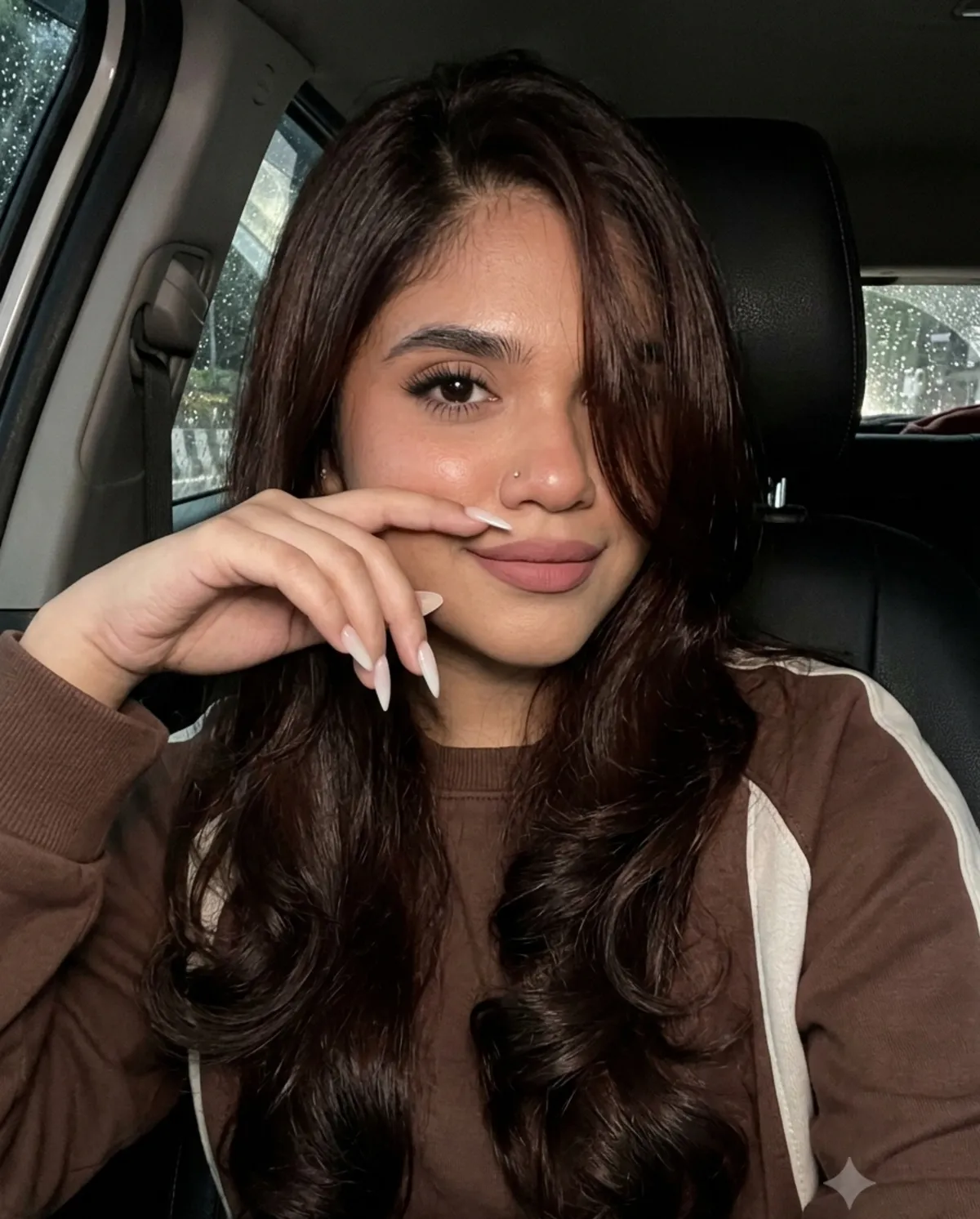 Makeup And Manicure By A Car