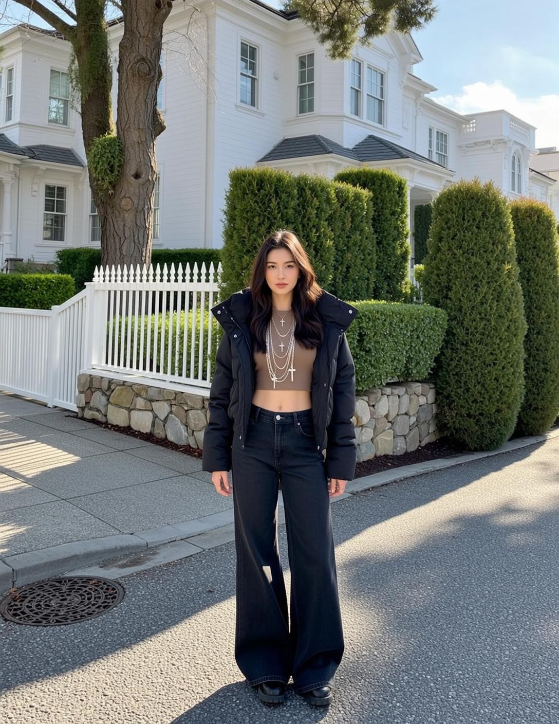 Brown Crop Top White House