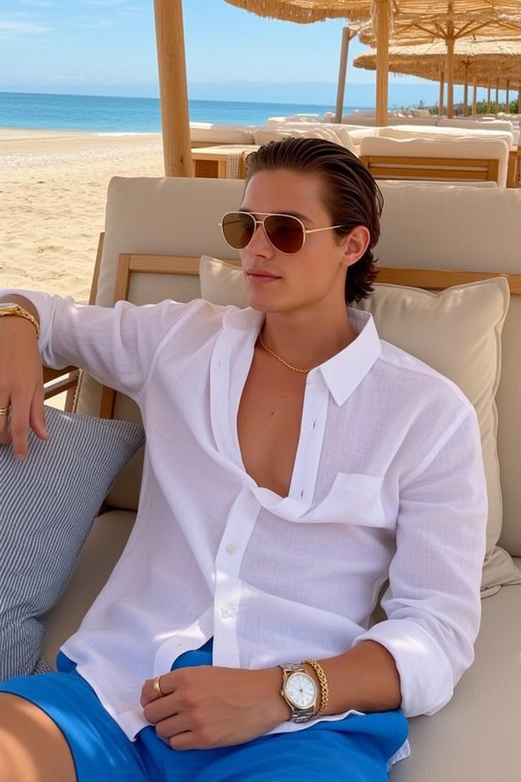 Linen Shirt Resort Lounger