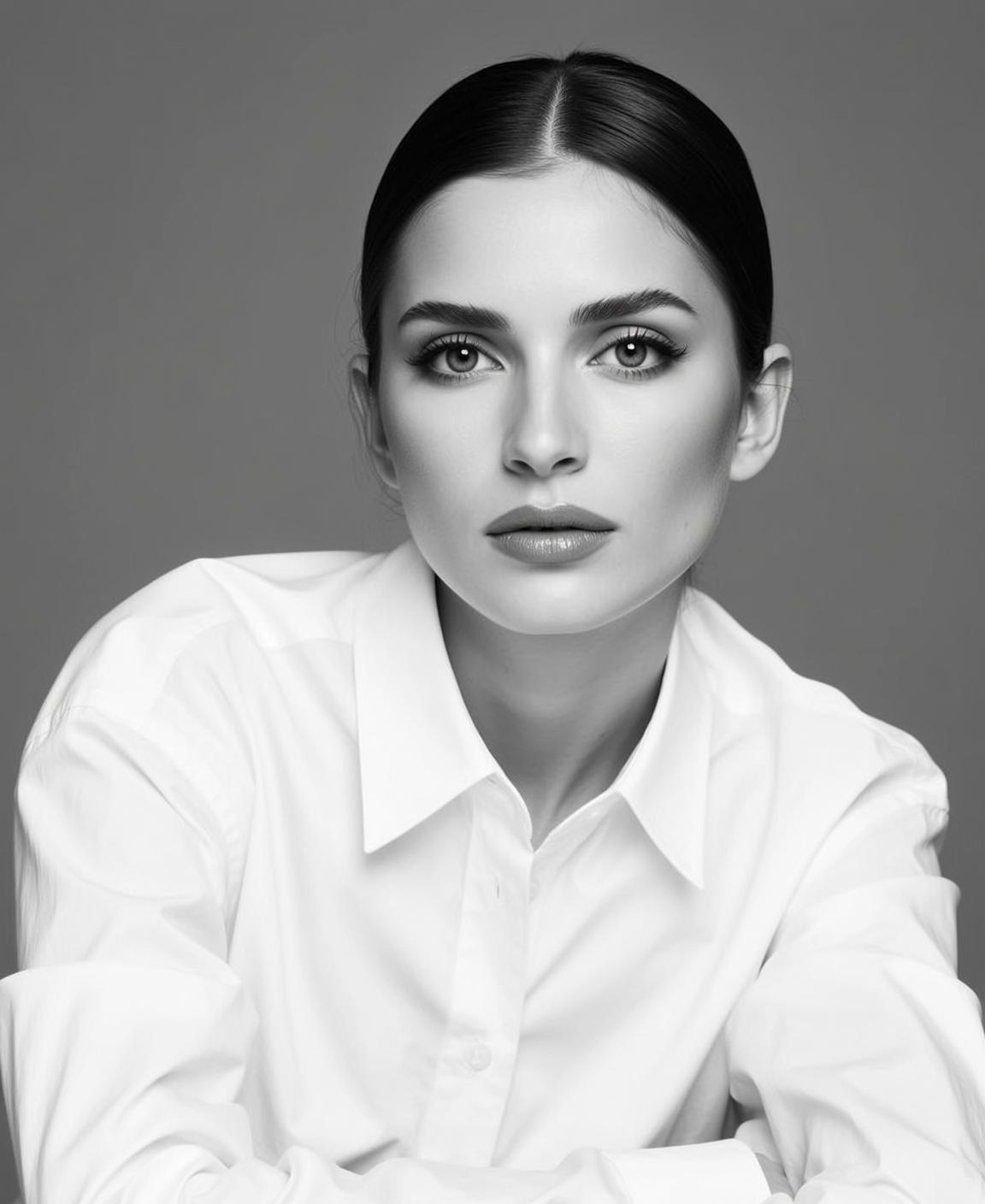 Luxury Young Dark Brown Pulled Back Bun