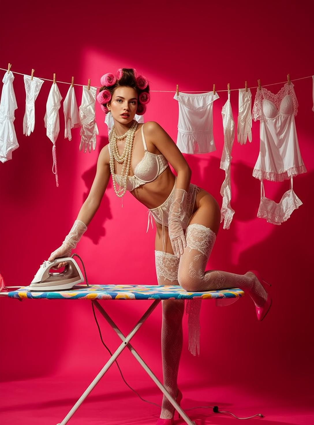 Creative Recreate This Scene Description Hair Pink