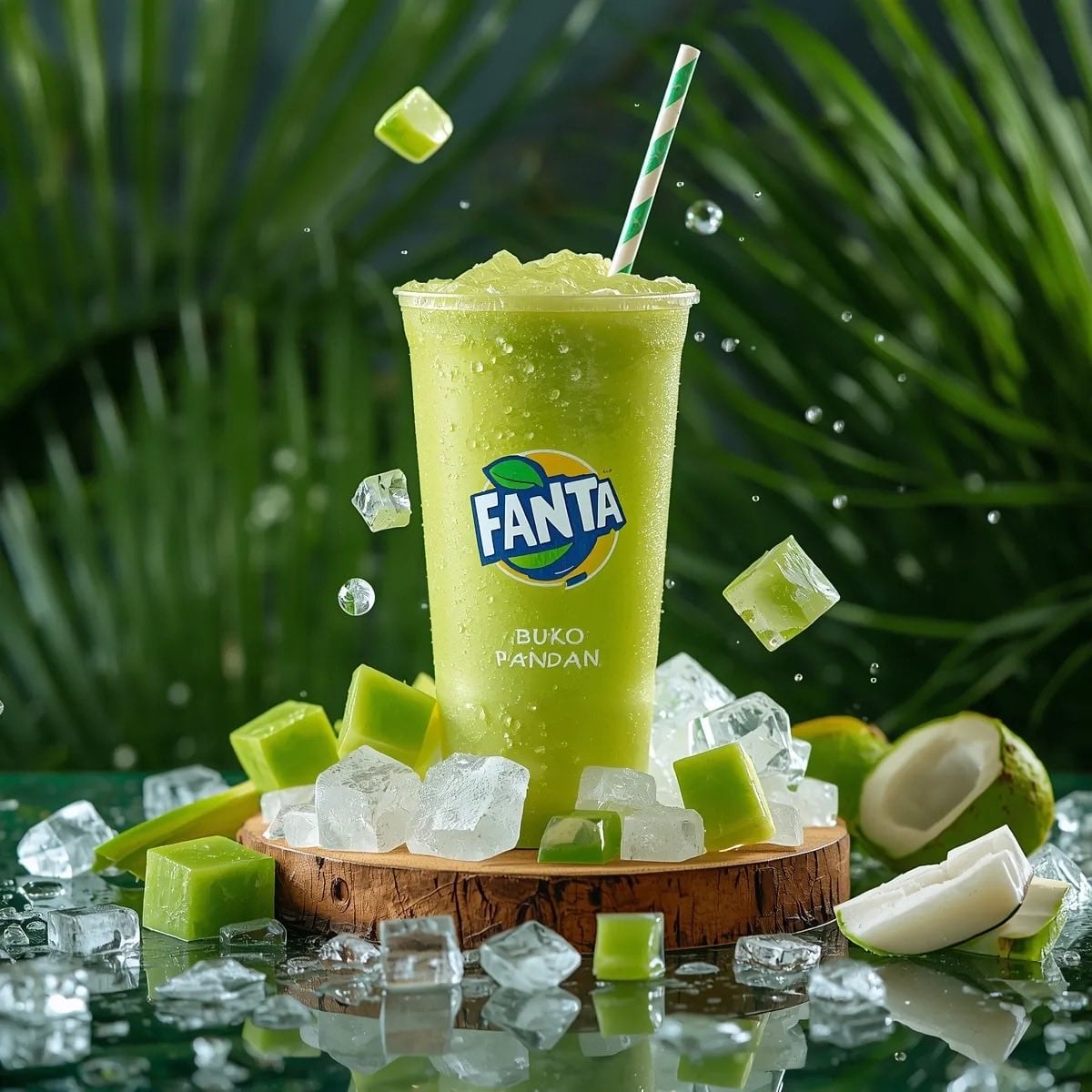 Tropical Green Drink Fanta Buko Pandan Advertisement