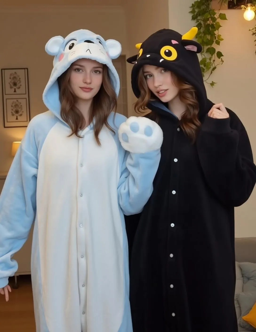Seal And Cat Costumes Two Women