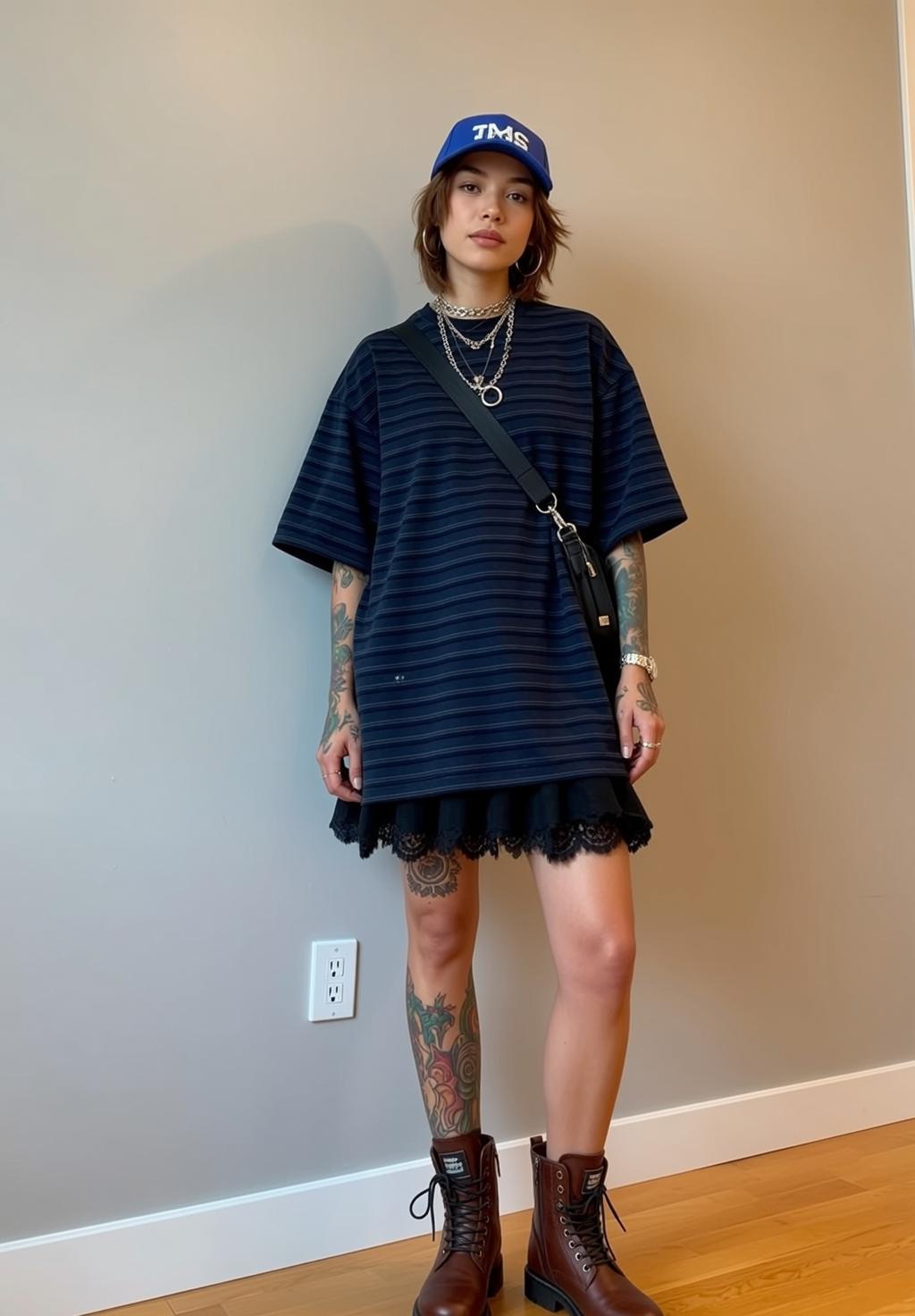 Casual Young Short Dark Brown Messy Bob
