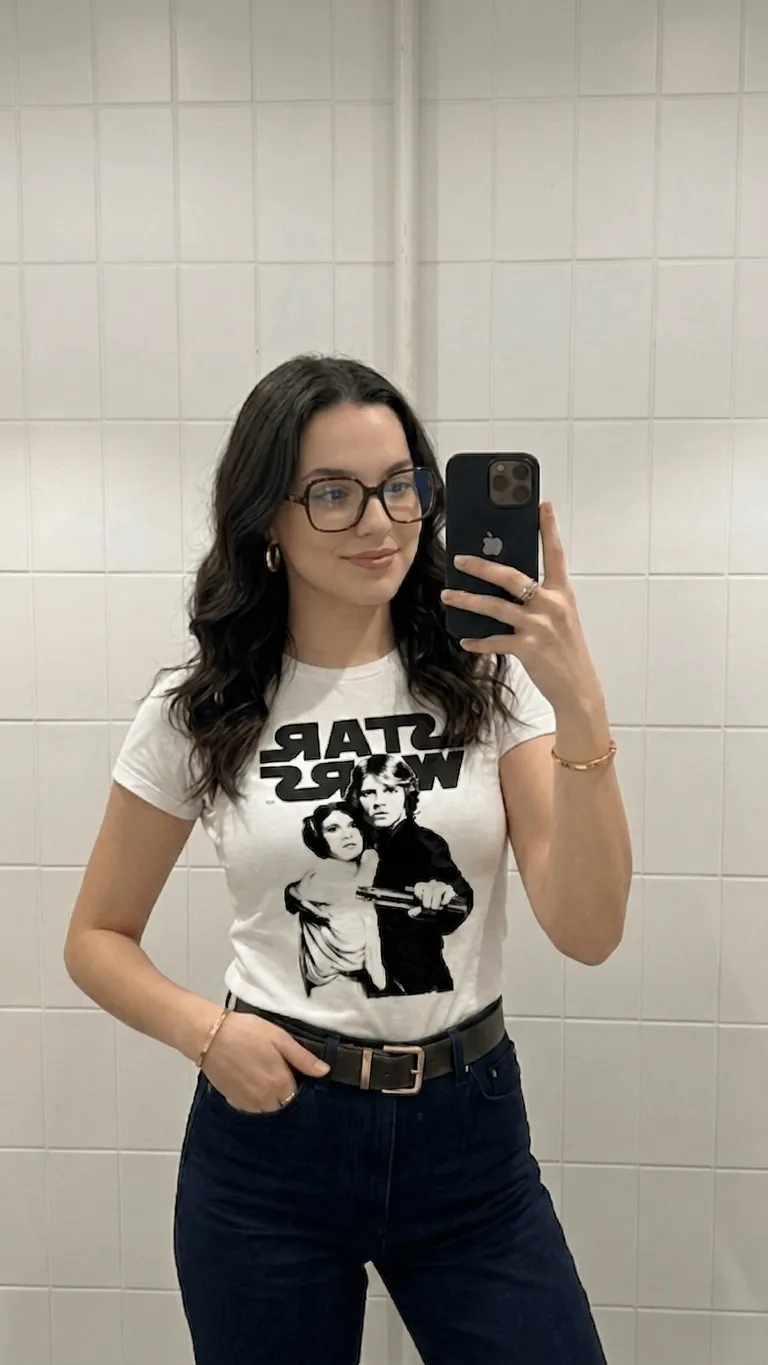Glasses Earrings Bracelets And Rings In Mirror Selfie