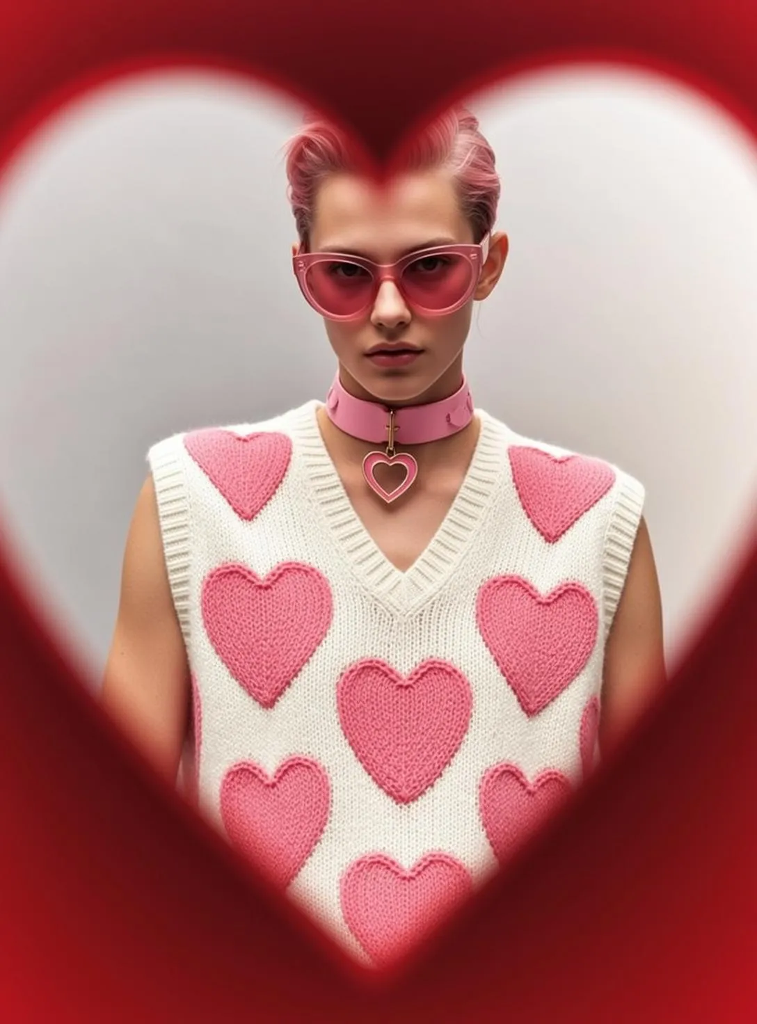 Sunglasses And Necklace In A Studio
