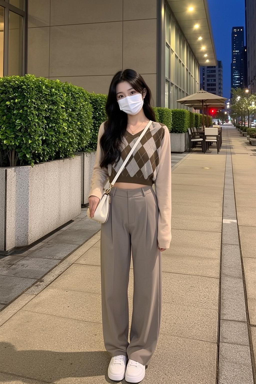 Argyle Sweater Dusk Street