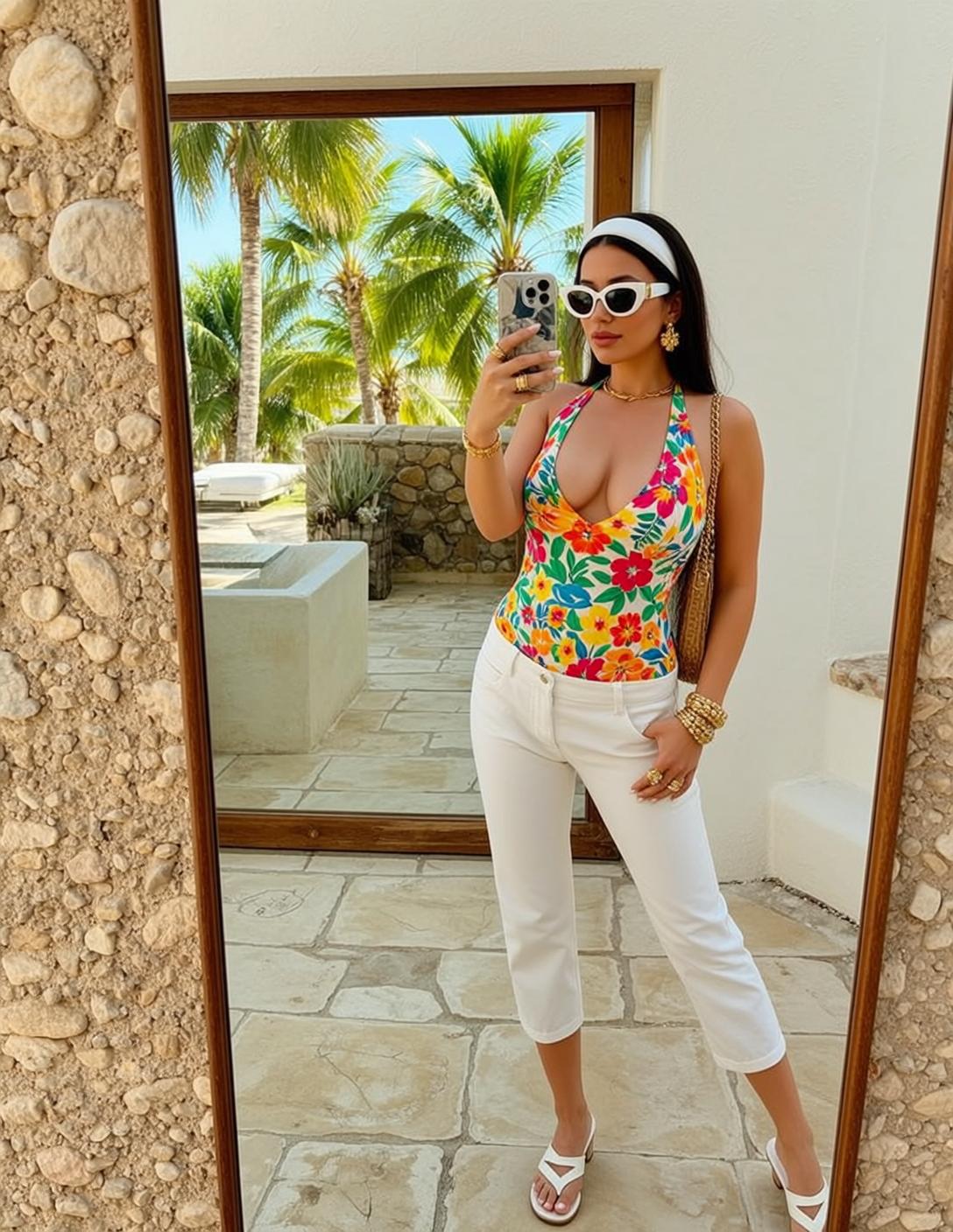 Poolside Mirror Selfie Look