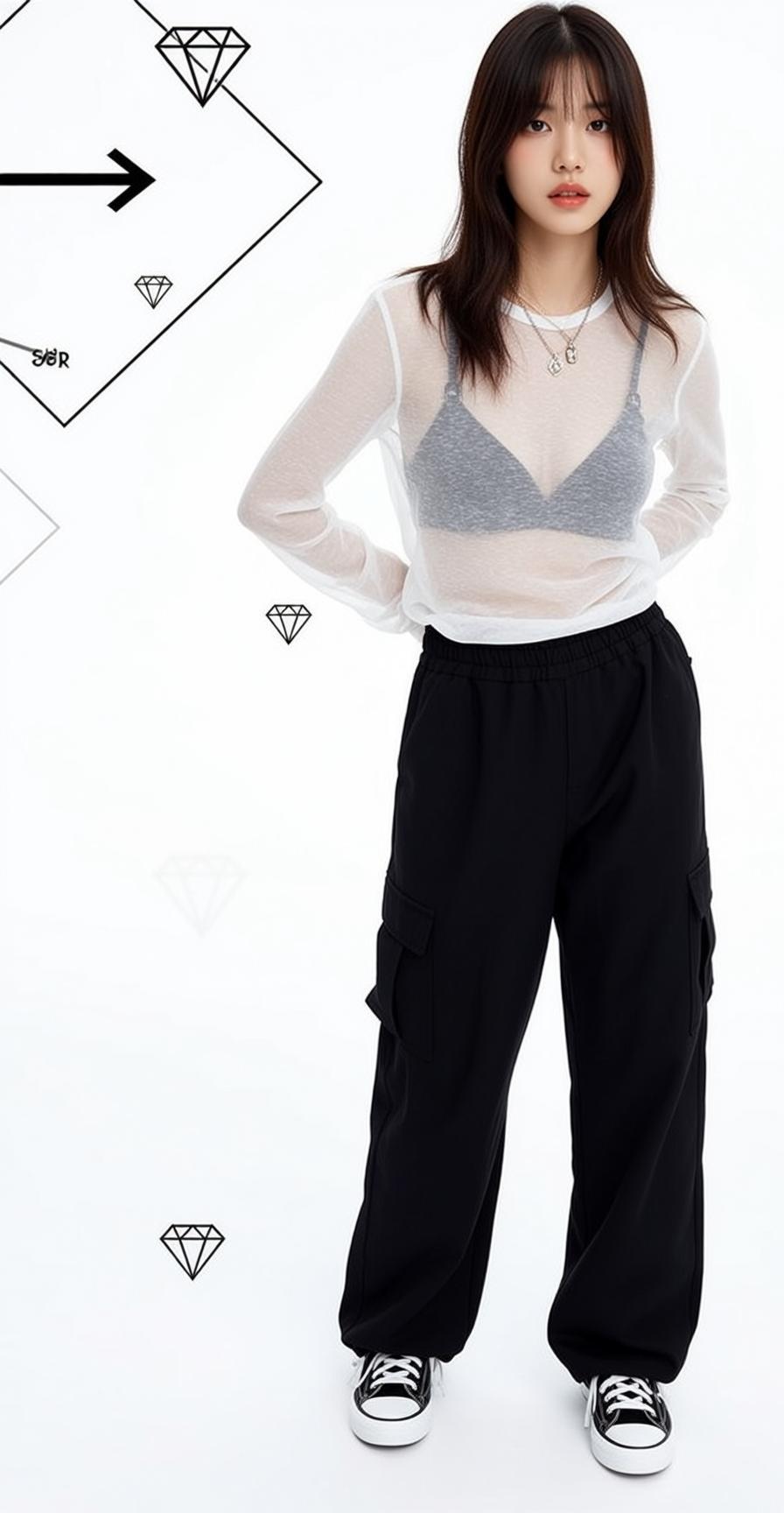Acubi Full-body Studio Captures Standing Her Hands