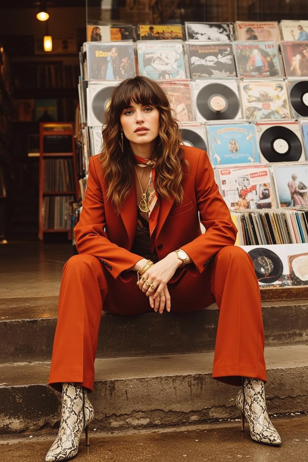 Autumn Long Wavy Brown Bangs Fair Sheer