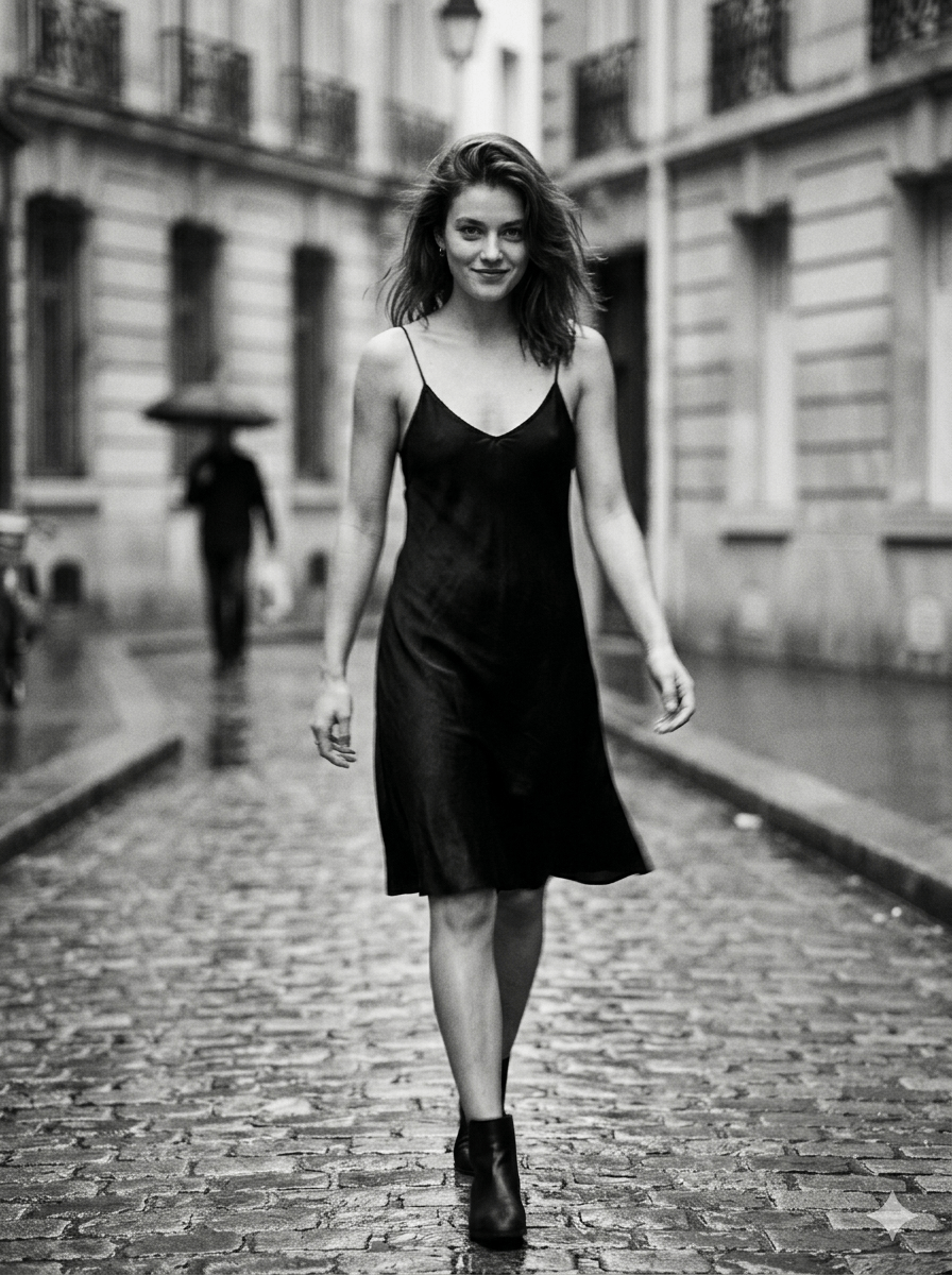 Full Length Black And White Street Photography Walking Toward Camera