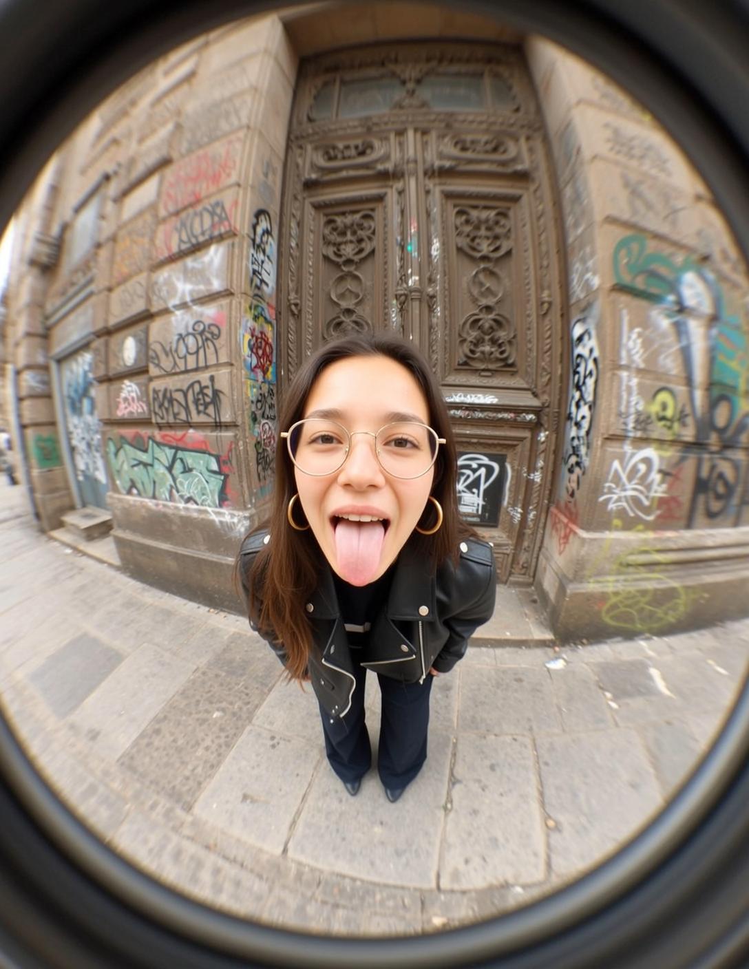 Fisheye Young Long Dark Brown Light Black