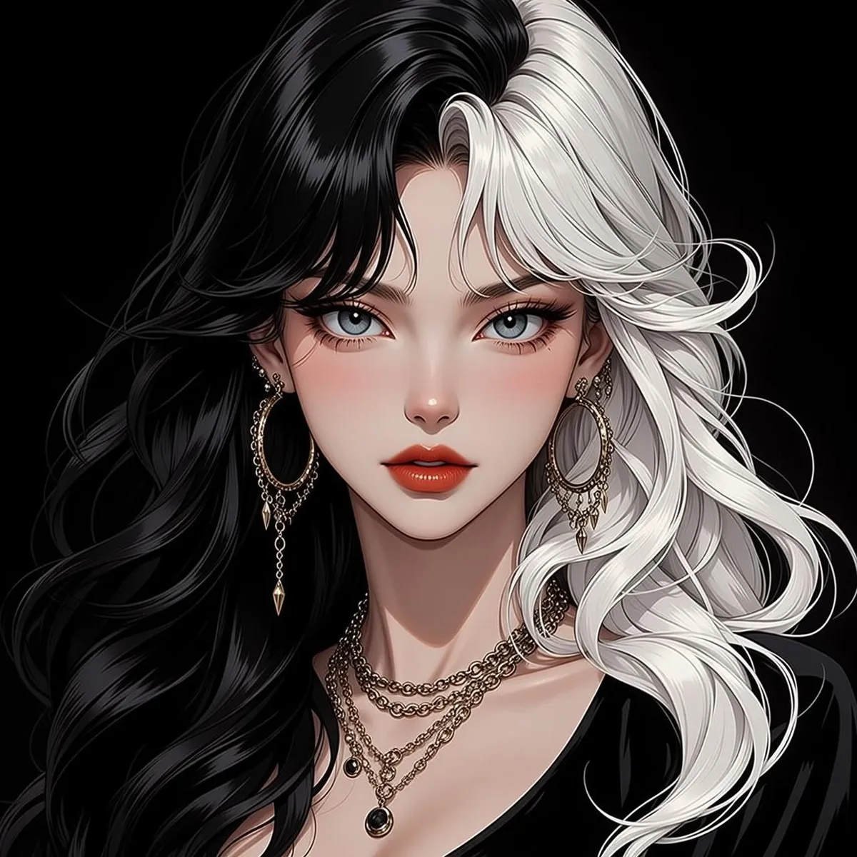 Makeup Earrings And Necklace In Fashion Portrait