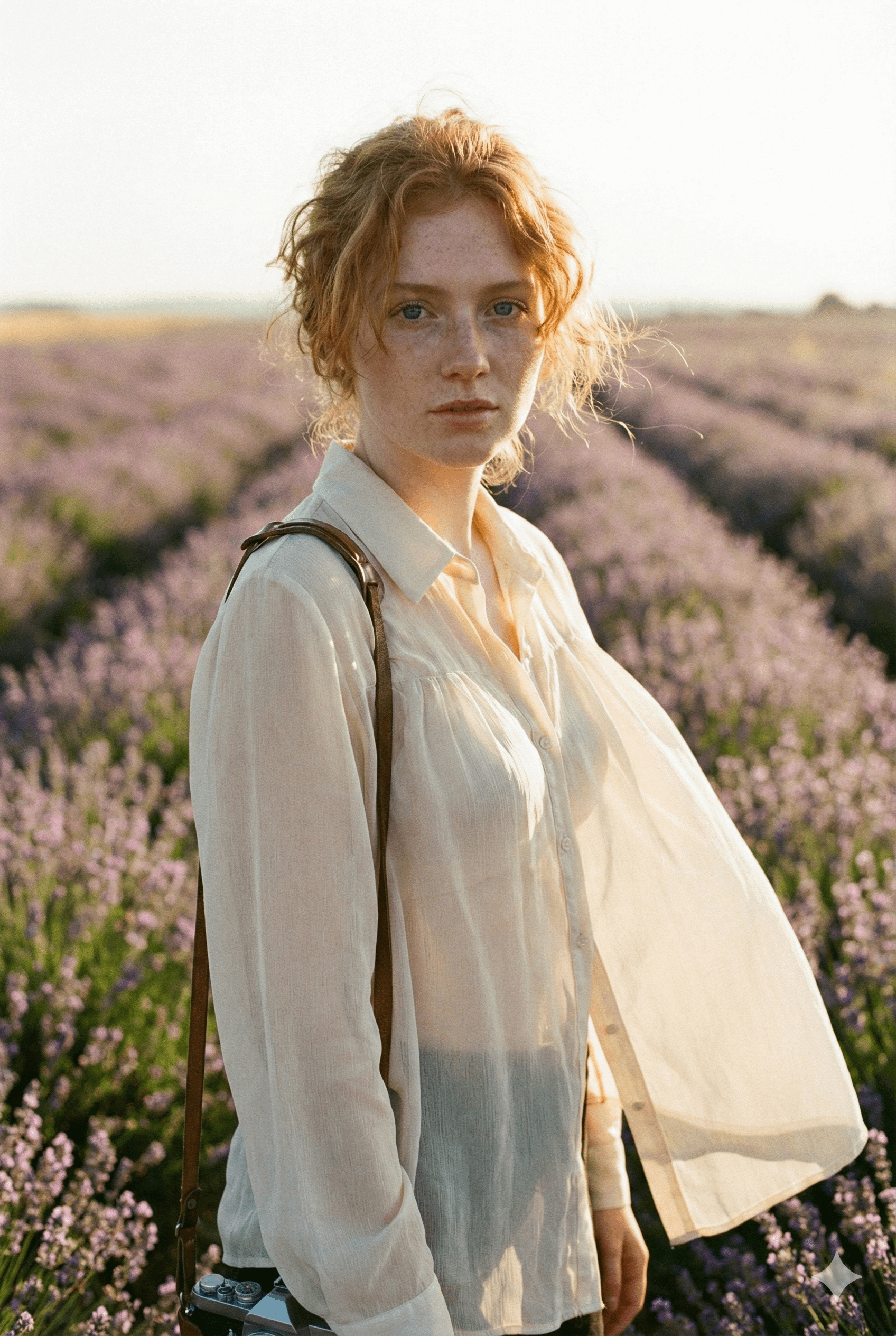 Lavender Field At Golden Hour