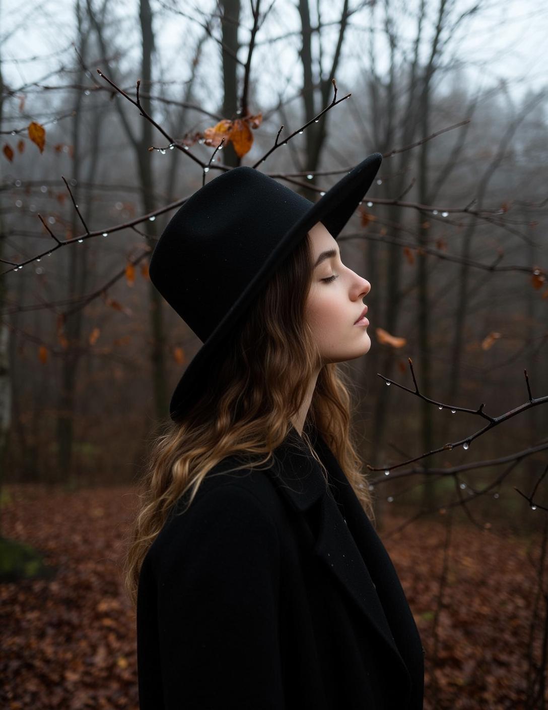 Misty Forest Hat Portrait