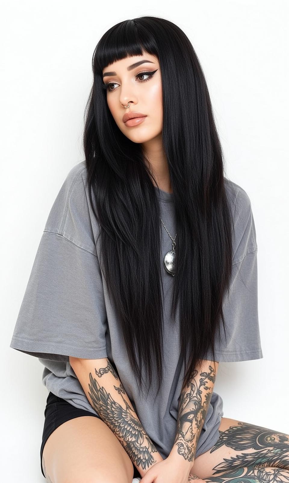 Grey T Shirt Side Pose