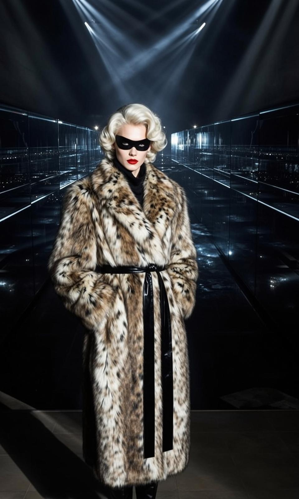 Fashion Week Blonde Curly Styled Fair Black