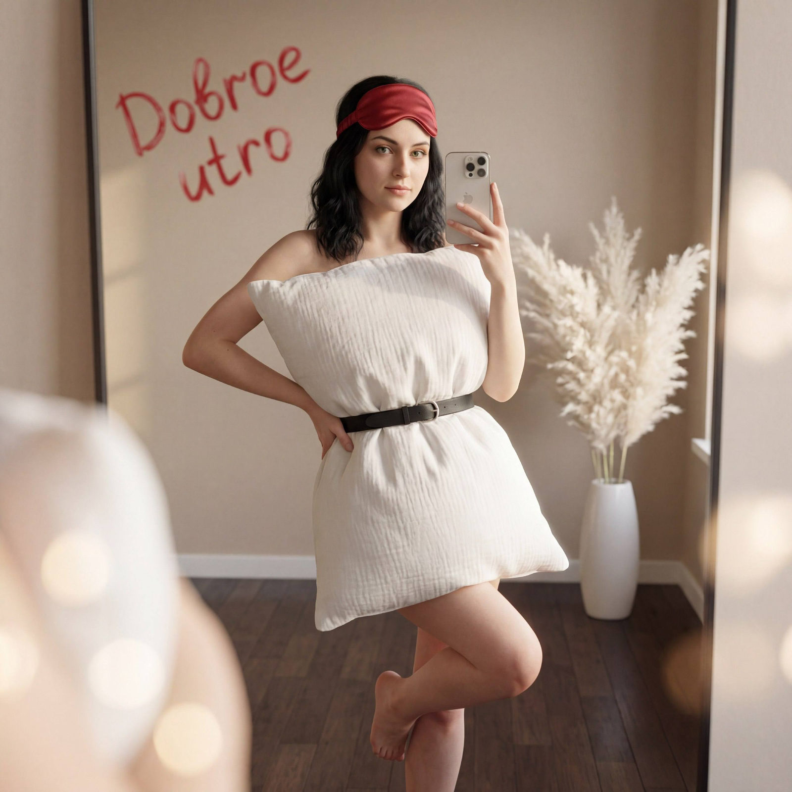 Morning Mirror Selfie Portrait