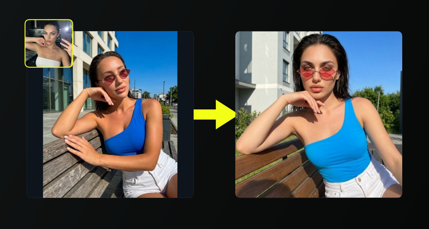 Lily remix walkthrough for Blue Beach Top Diamond Sunglasses Wooden Bench