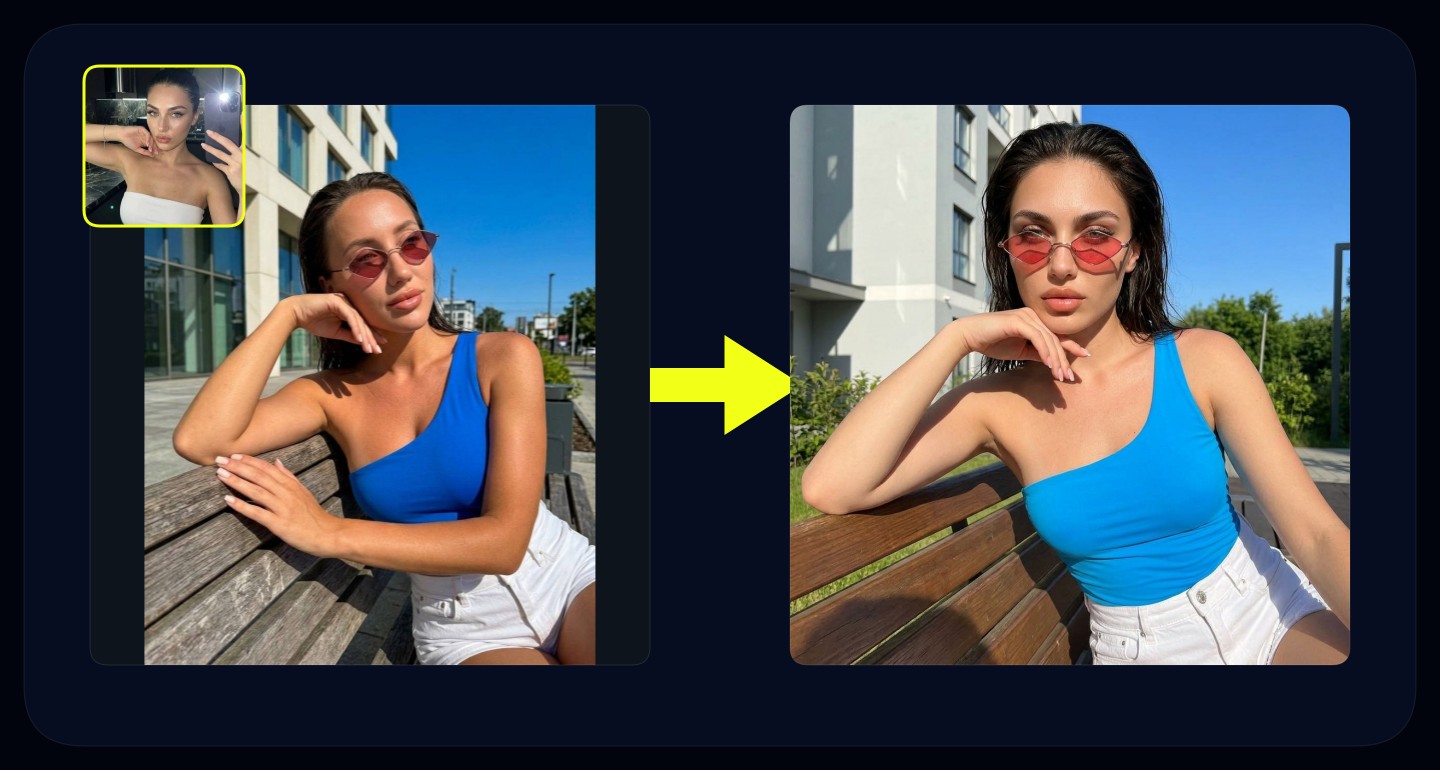 Lily remix walkthrough for Blue Beach Top Diamond Sunglasses Wooden Bench
