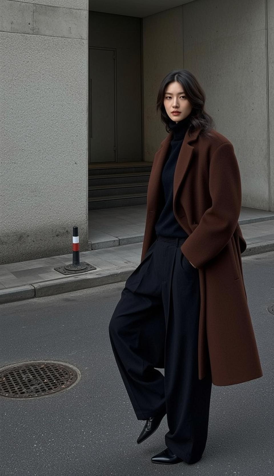 Casual Young Asian Dark Wavy Shoulder-length Fair