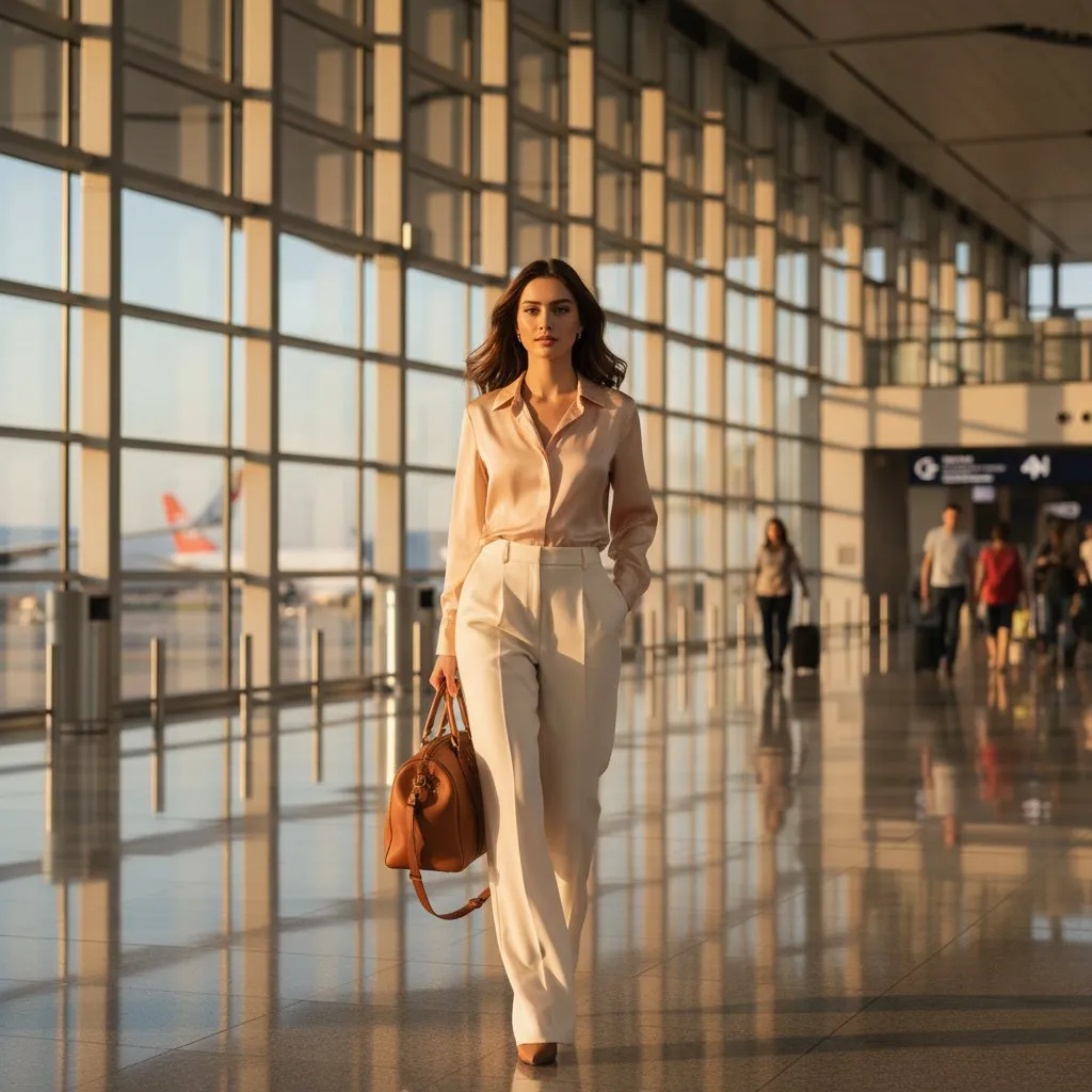 Makeup At An Airport Golden Hour Portrait