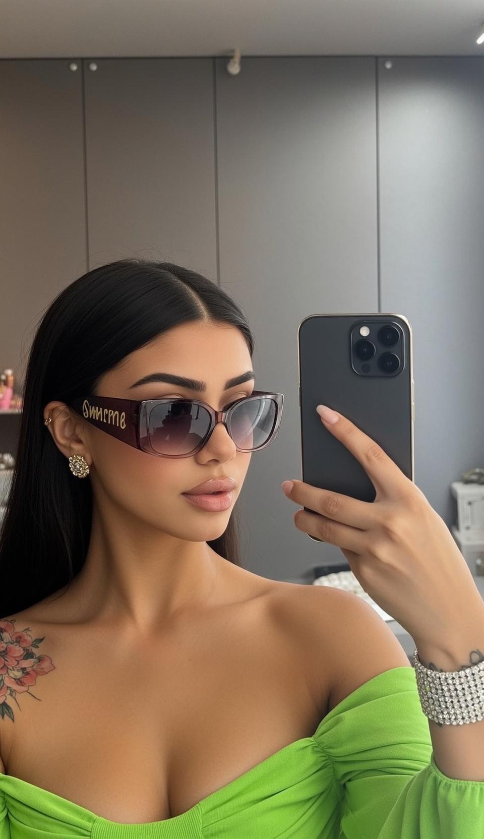 Explore Holding Smartphone Her Right Hand Angled