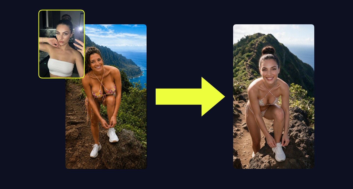 Lily remix walkthrough for Floral Bikini On Mountain Trail Tying Sneaker