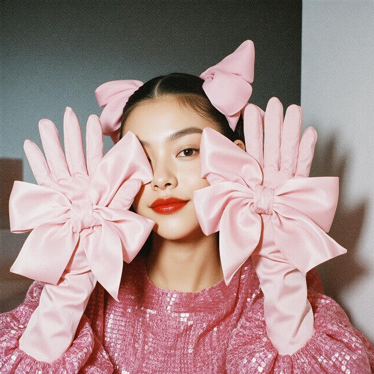 Pink Sequined Bows Studio