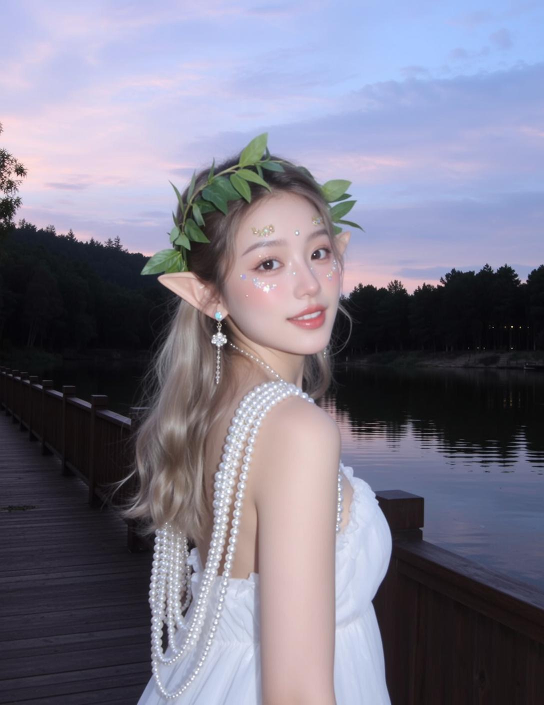 Twilight Pier White Ruffle Dress