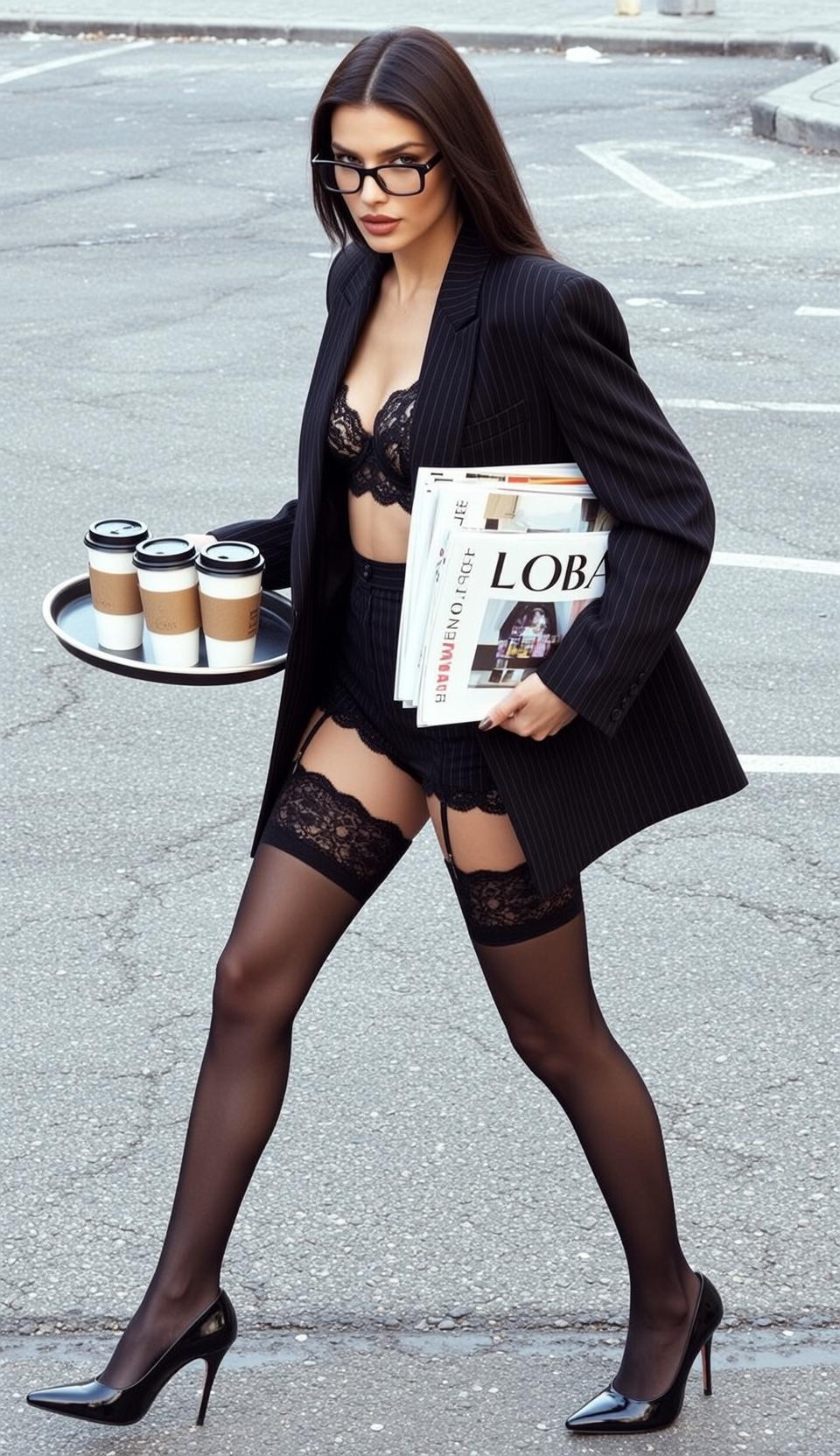 Blazer Lingerie Coffee Tray Street