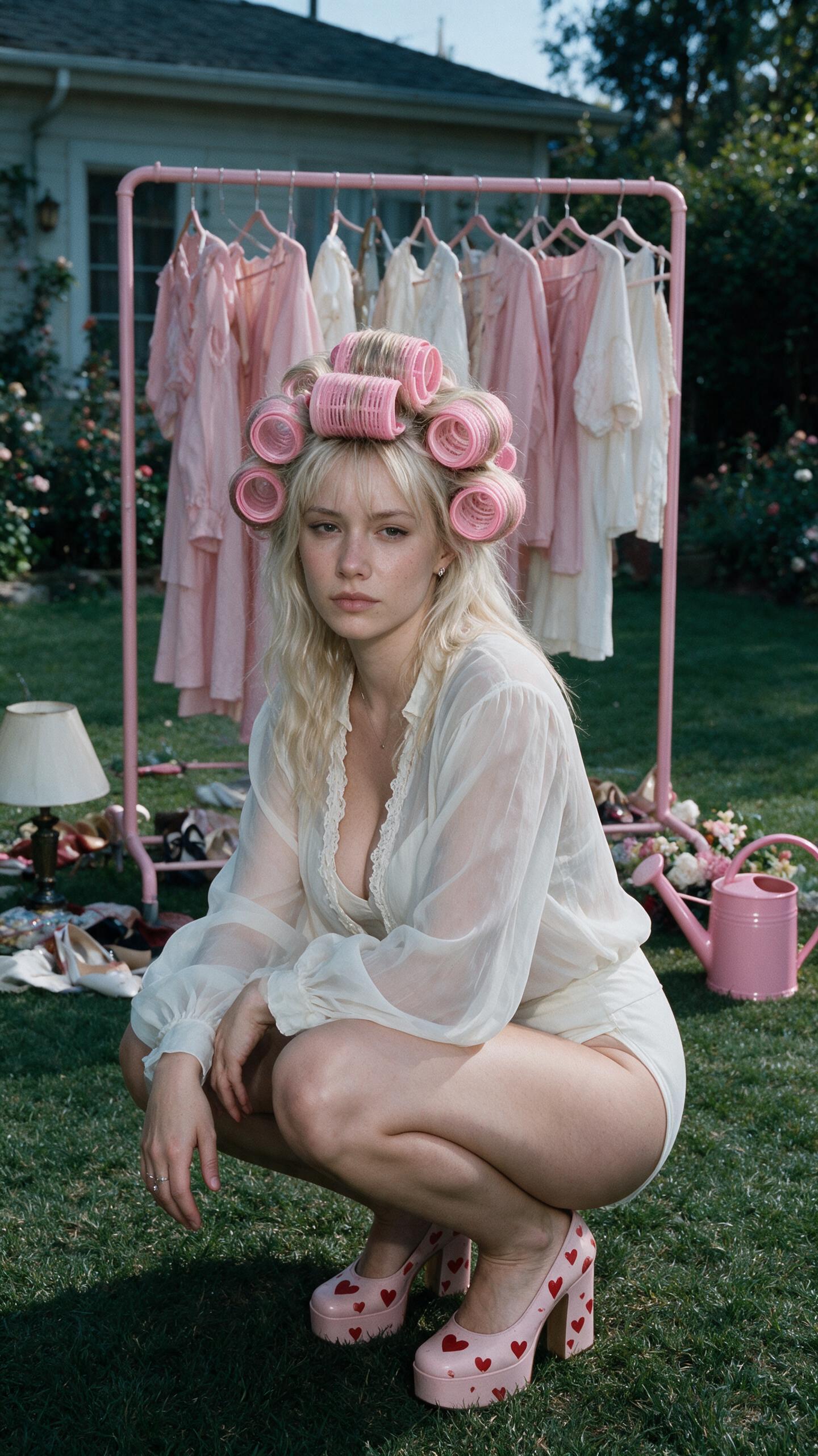 Garden Dressing Room Pastel Fashion Editorial
