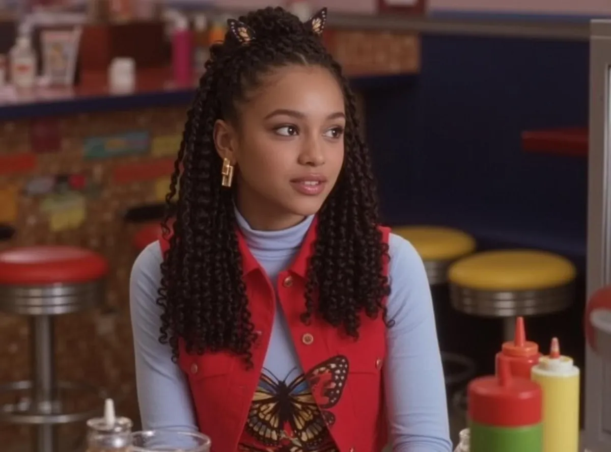 Earrings With A Vest In A Retro Diner