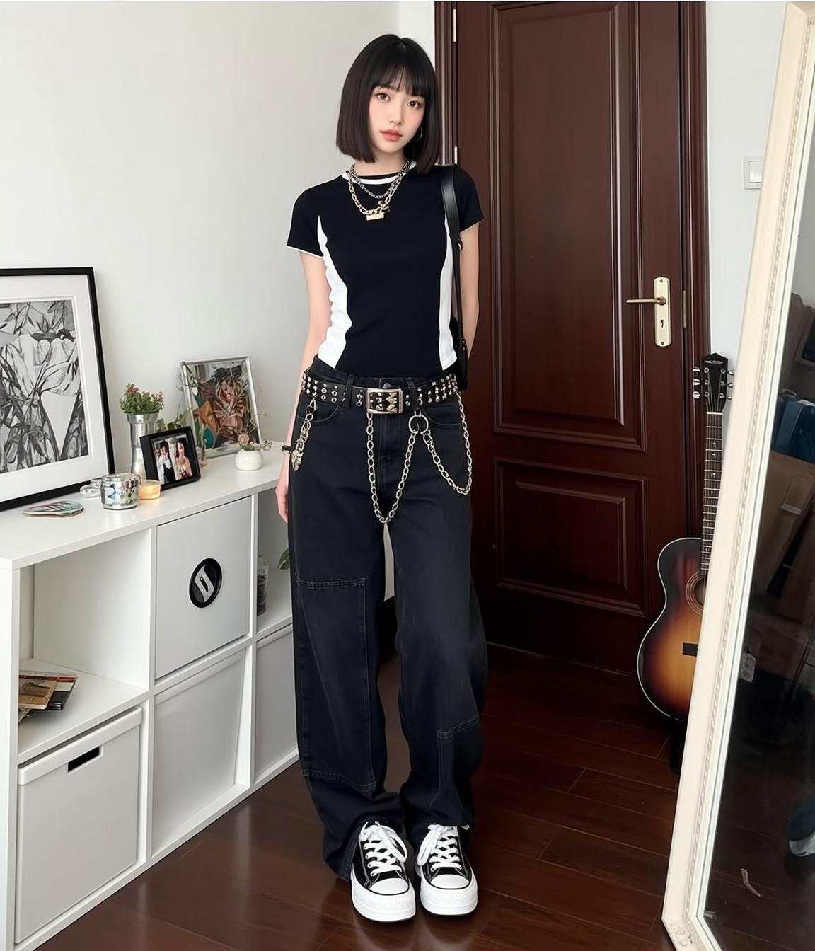 Acubi Full-body Eye-level Captures Young Standing Facing